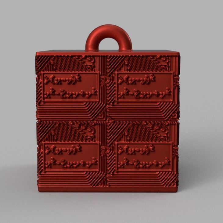 Christmas ornement cube 3D print x76 3D print model_52