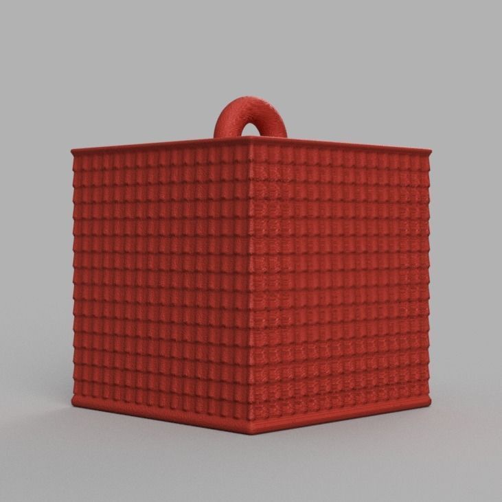 Christmas ornement cube 3D print x76 3D print model_31