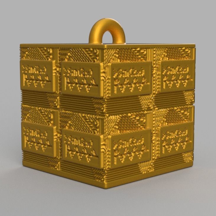 Christmas ornement cube 3D print x76 3D print model_47