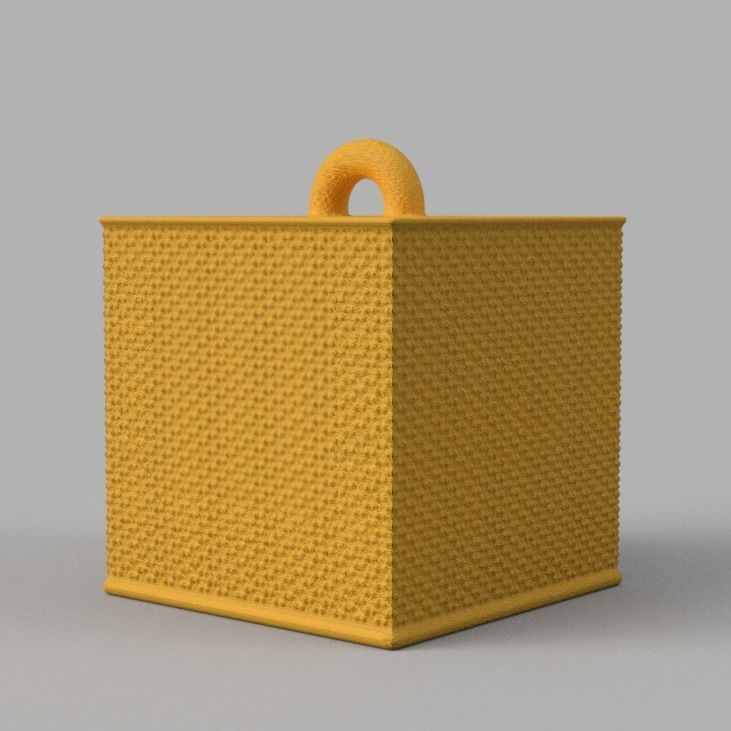 Christmas ornement cube 3D print x76 3D print model_50