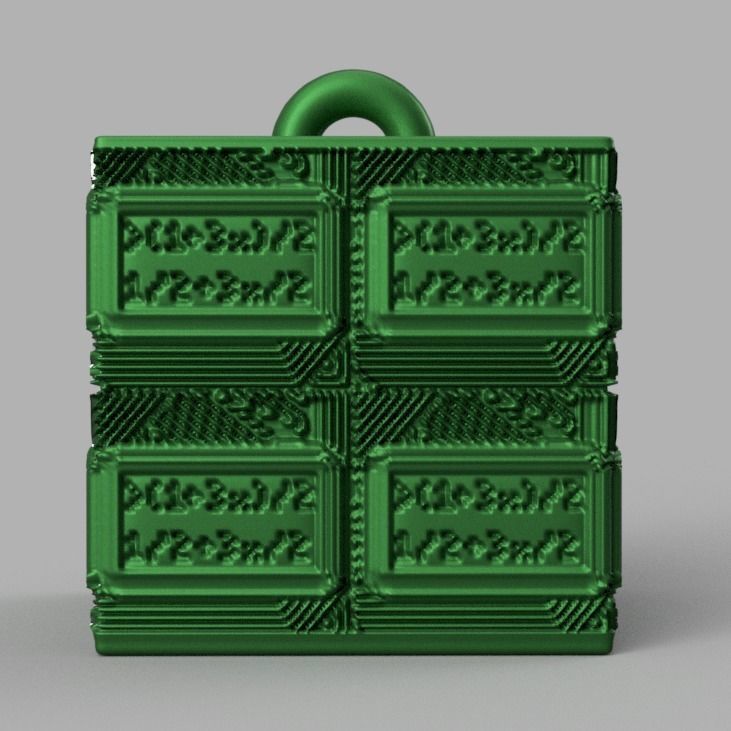 Christmas ornement cube 3D print x76 3D print model_57