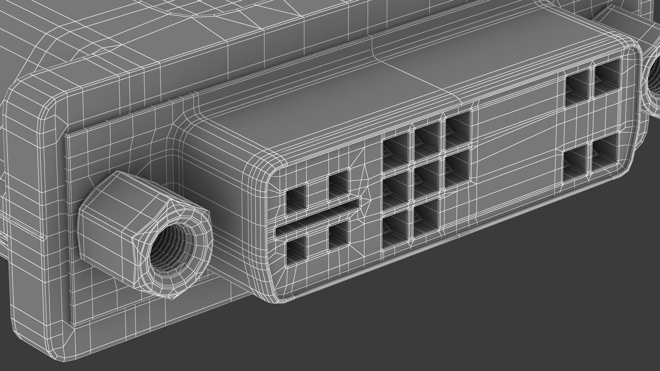 DVI-A Female Module 3D model_8