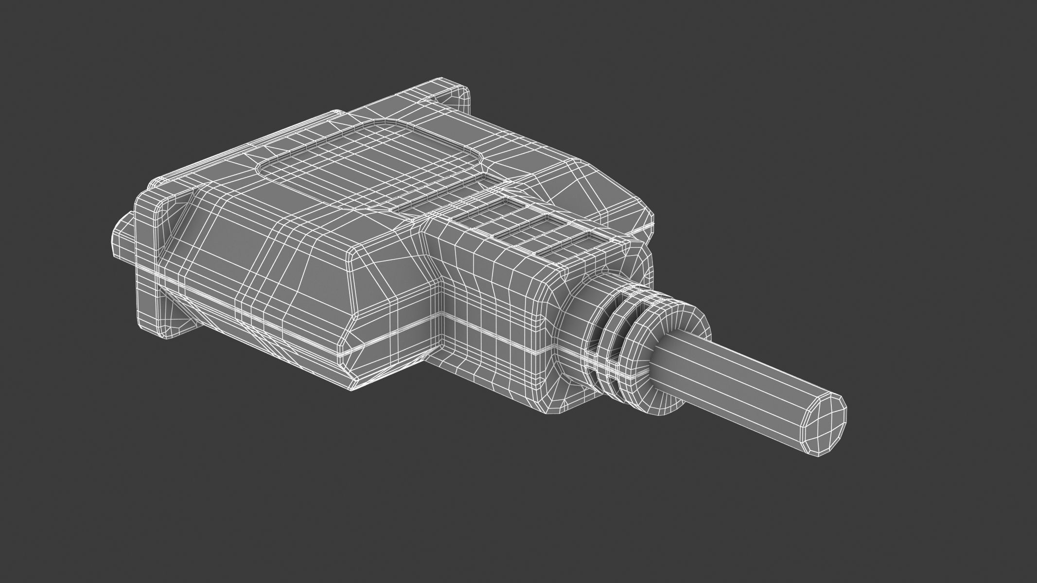 DVI-A Female Module 3D model_6