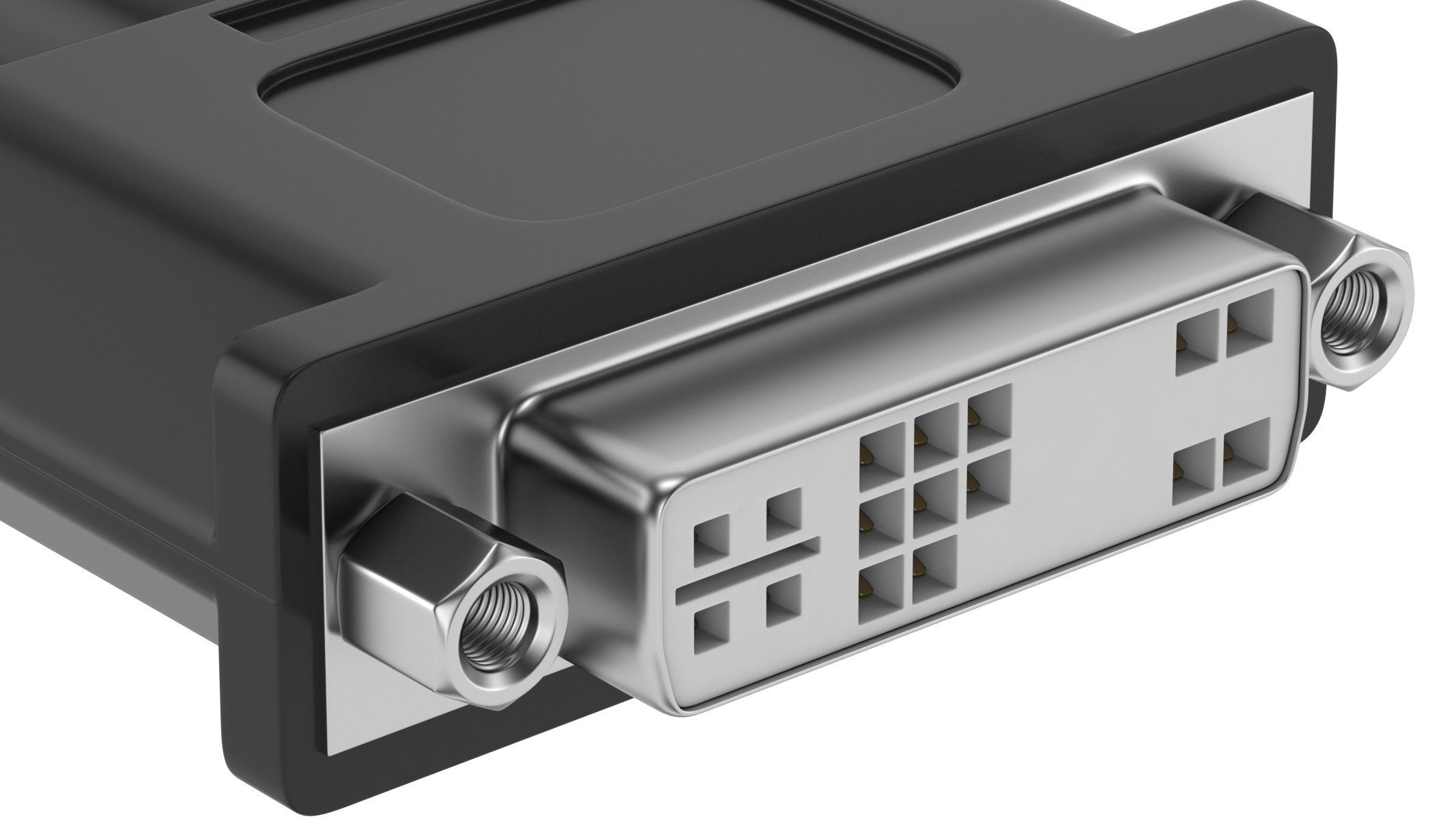 DVI-A Female Module 3D model_3