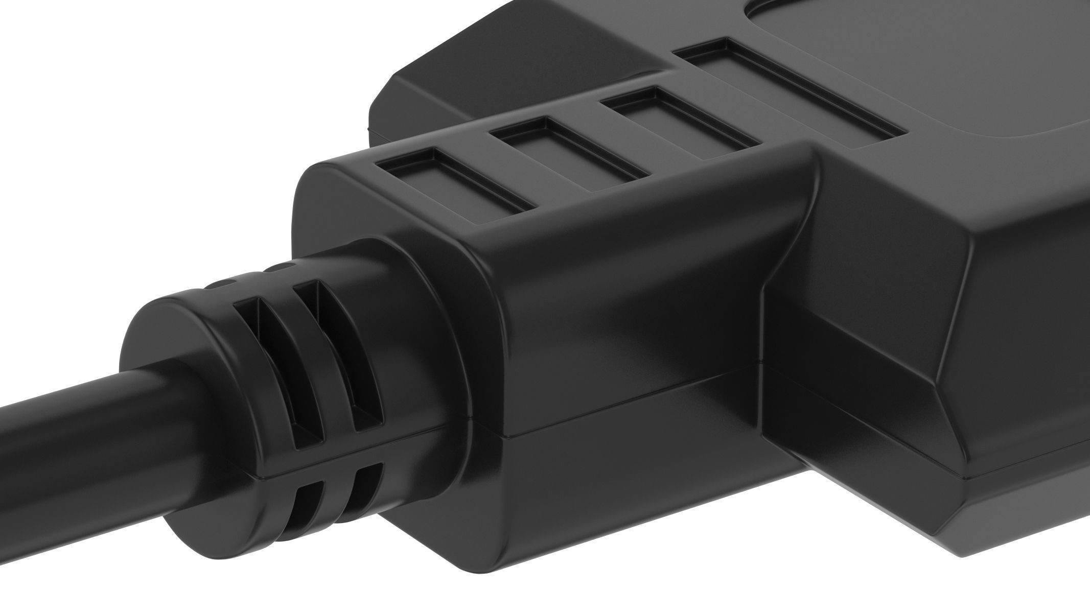 DVI-A Female Module 3D model_4