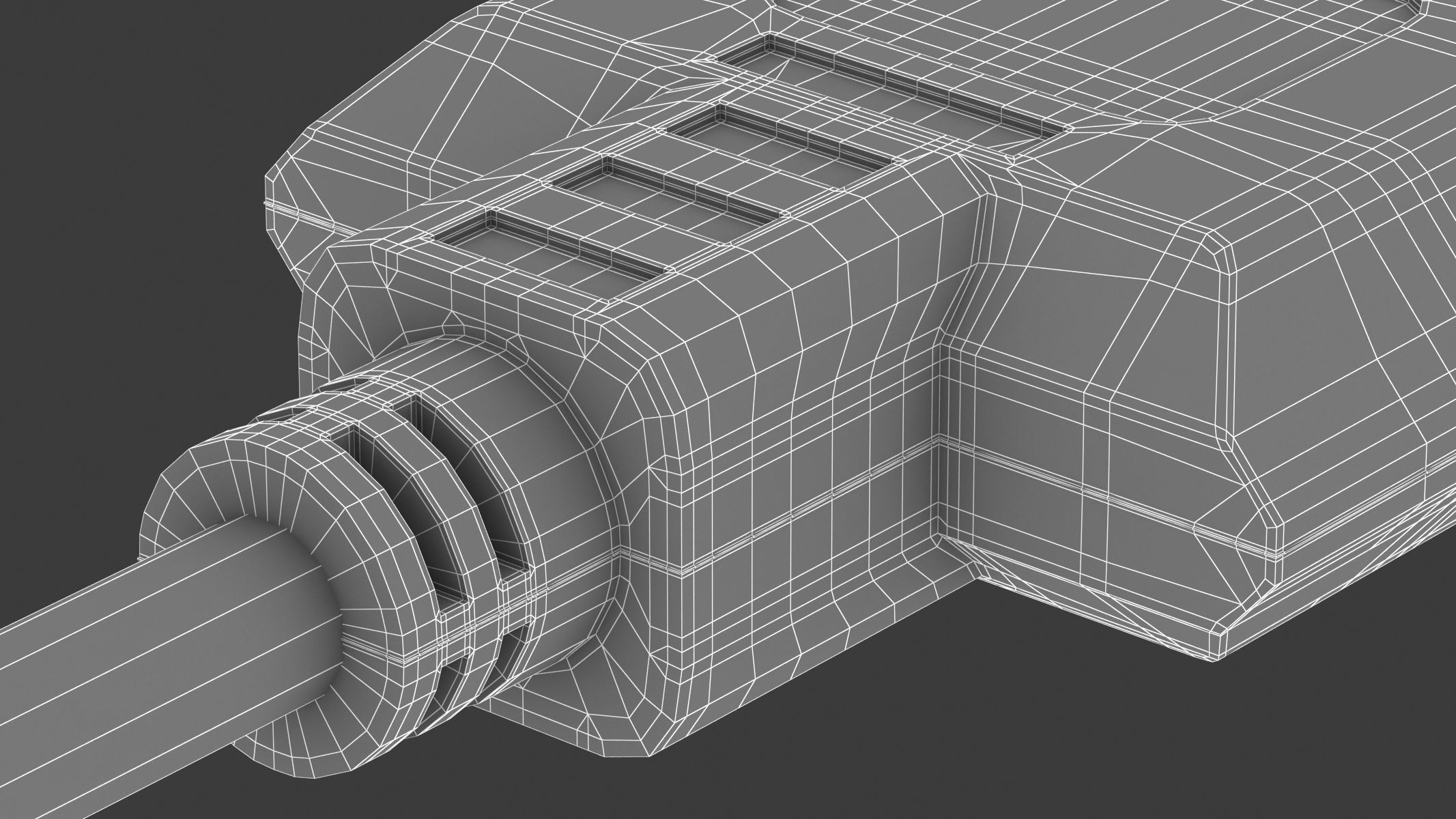DVI-D Dual Link Female Module 3D model_9