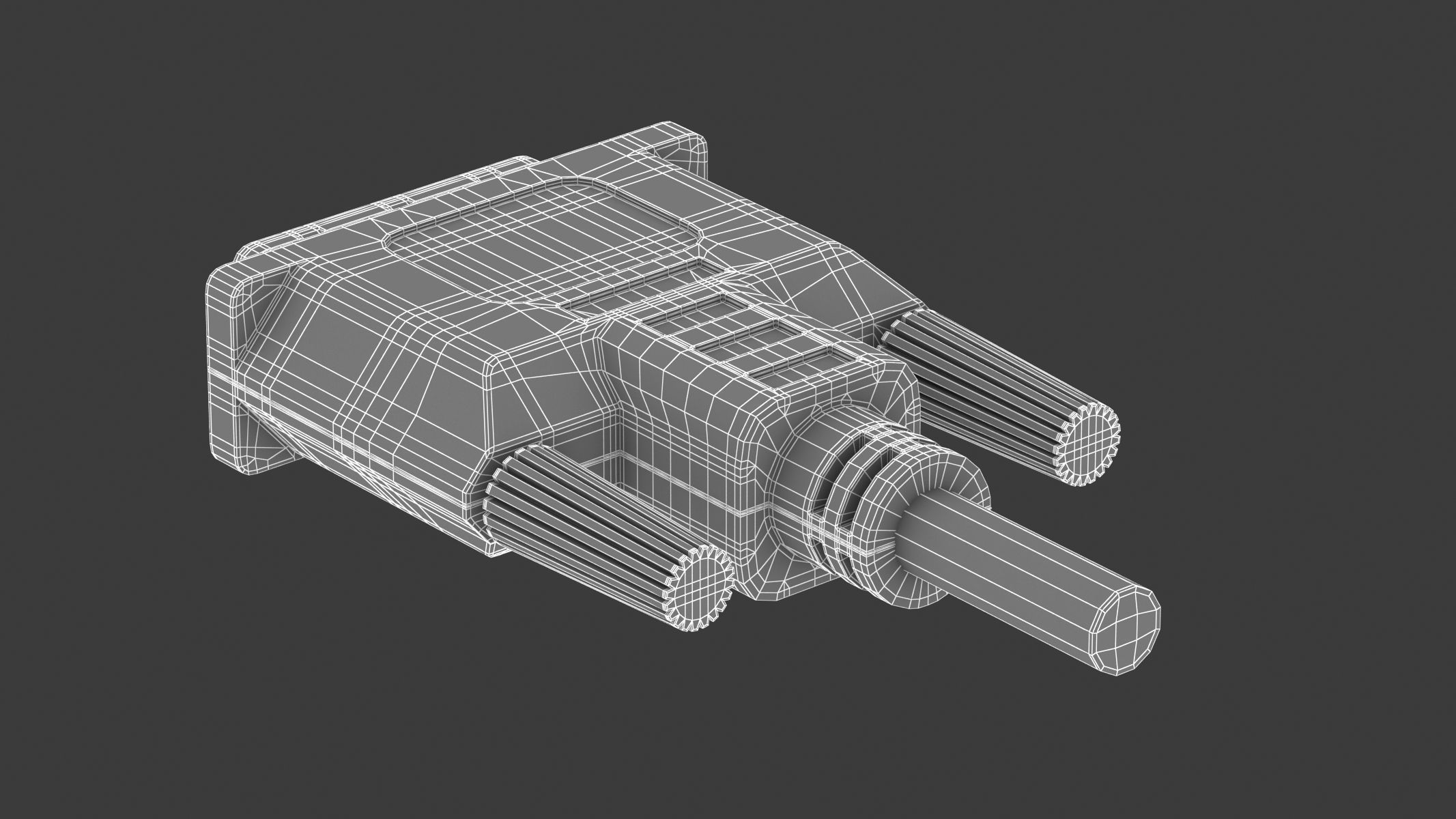 DVI-D Dual Link Male Module 3D model_6
