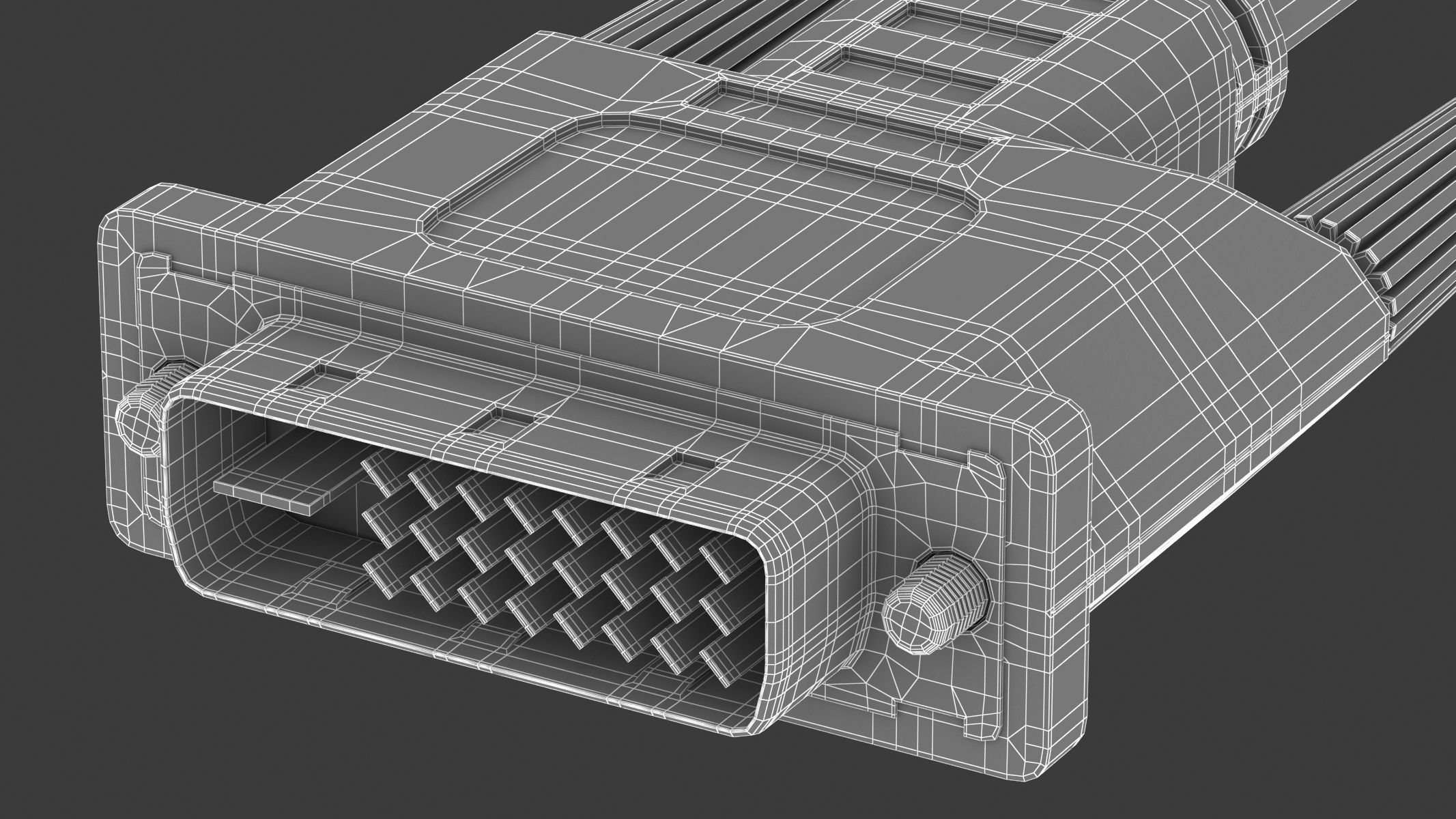 DVI-D Dual Link Male Module 3D model_7