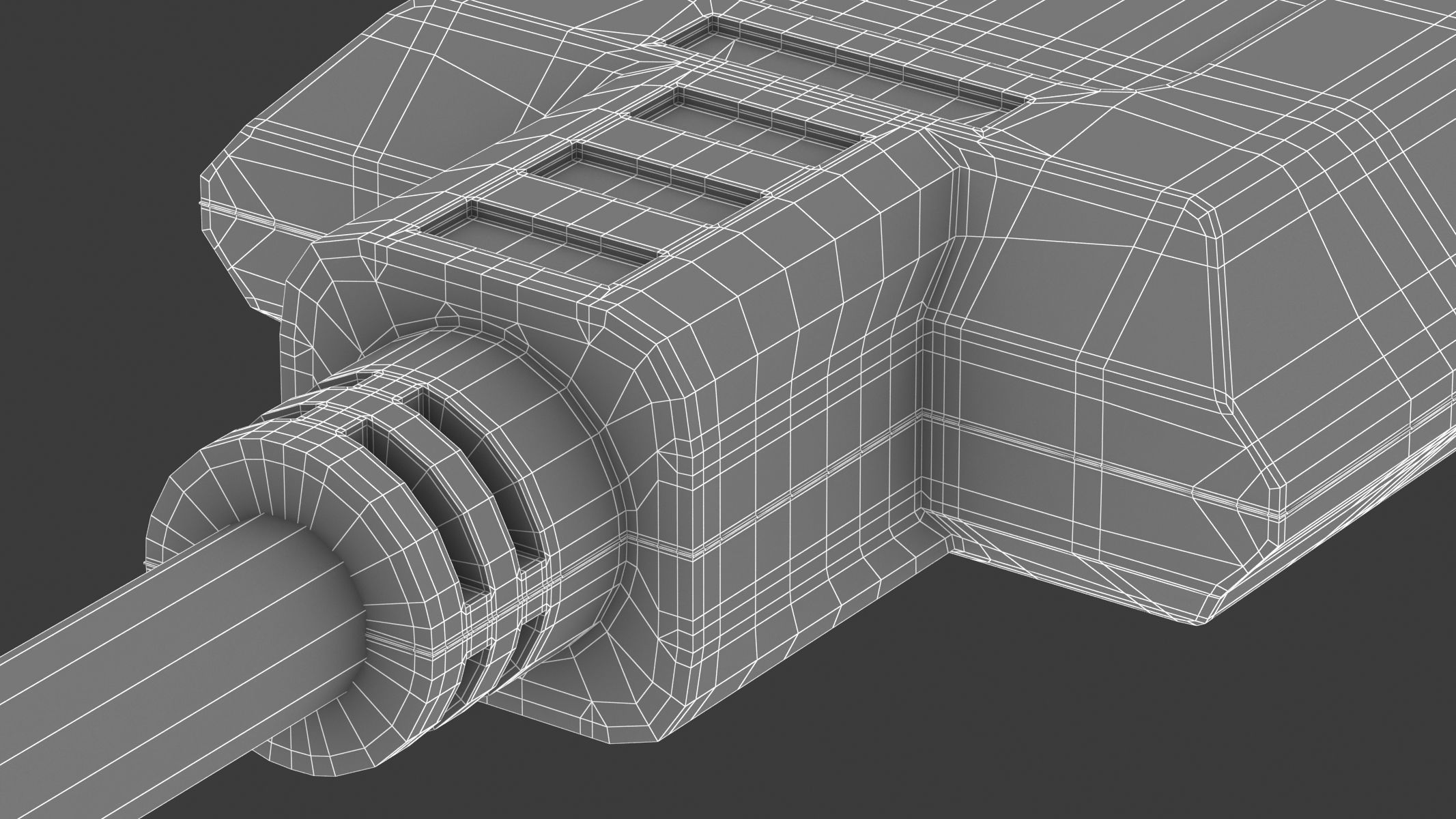 DVI-D Single Link Female Module 3D model_9