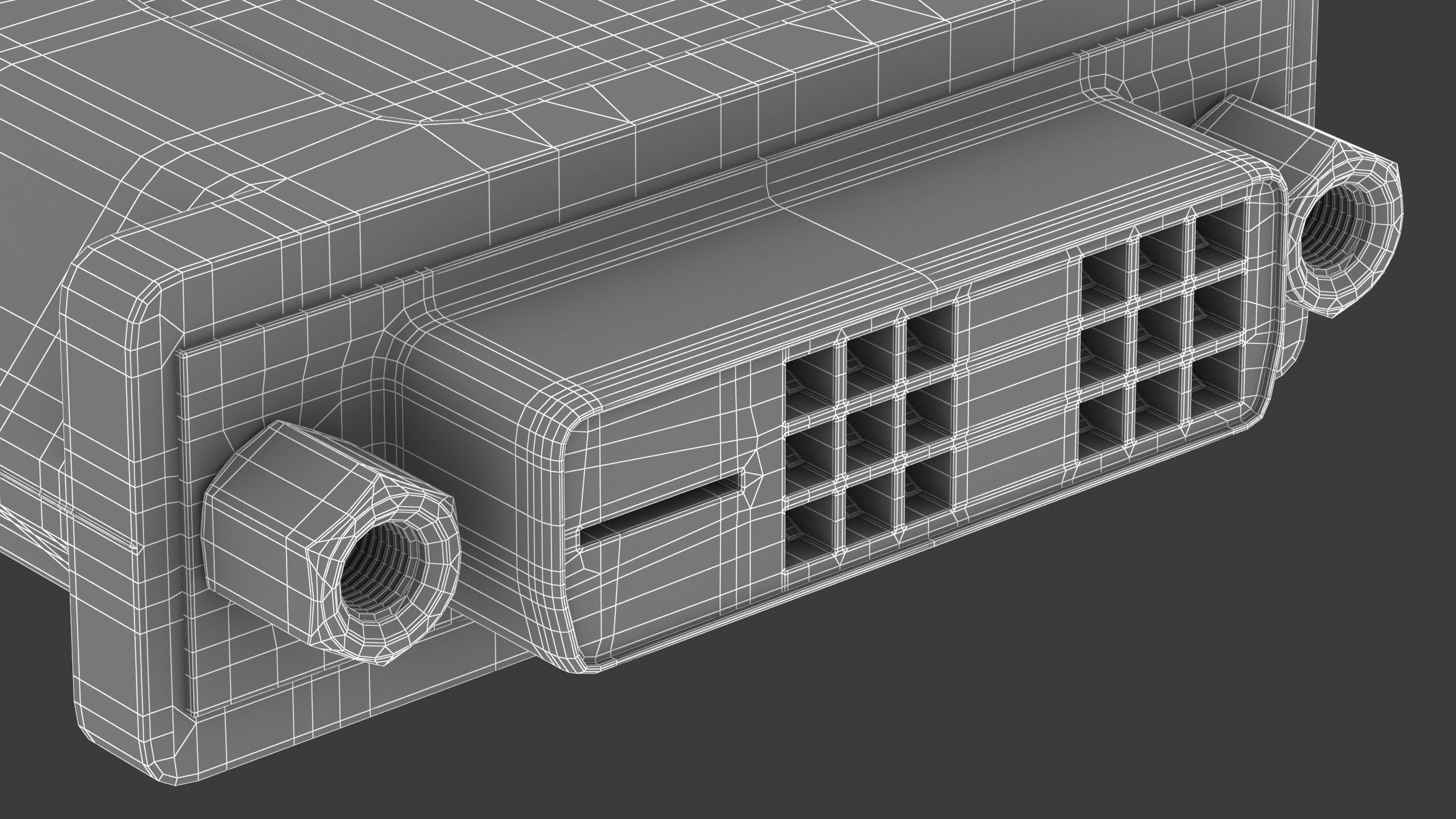 DVI-D Single Link Female Module 3D model_8