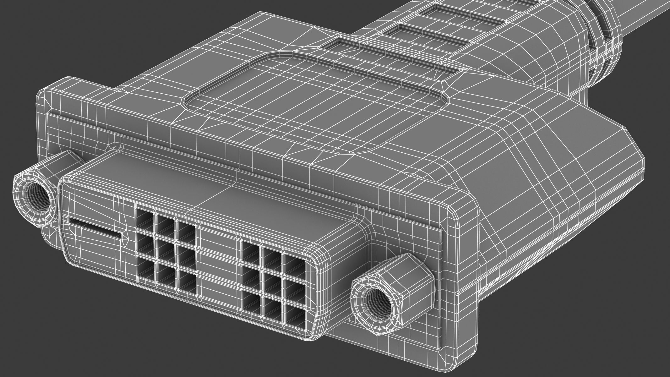 DVI-D Single Link Female Module 3D model_7
