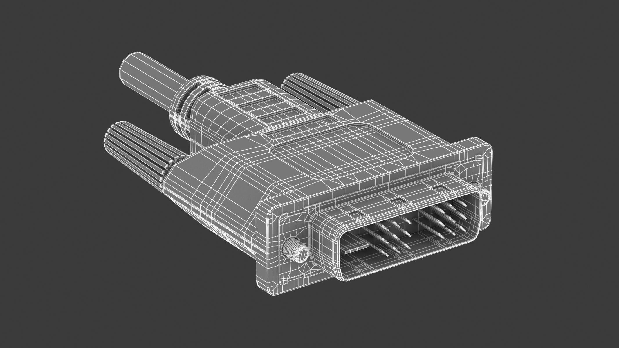 DVI-D Single Link Male Module 3D model_5