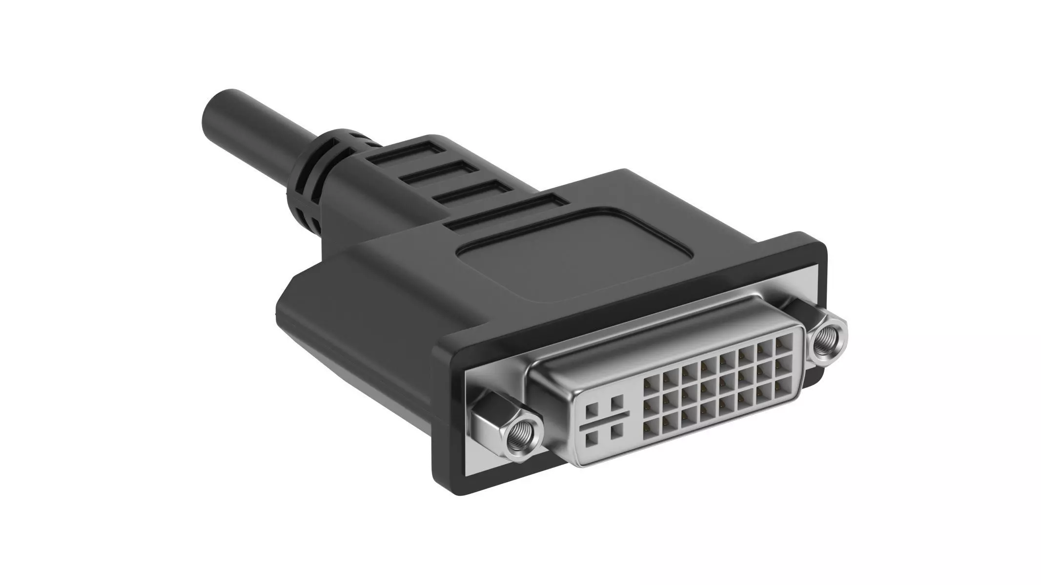 DVI-I Dual Link Female Module 3D model_0
