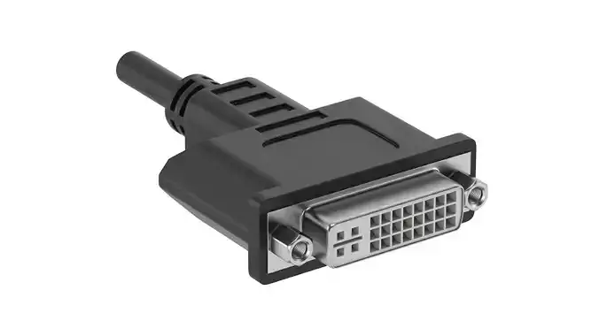 DVI-I Dual Link Female Module 3D model