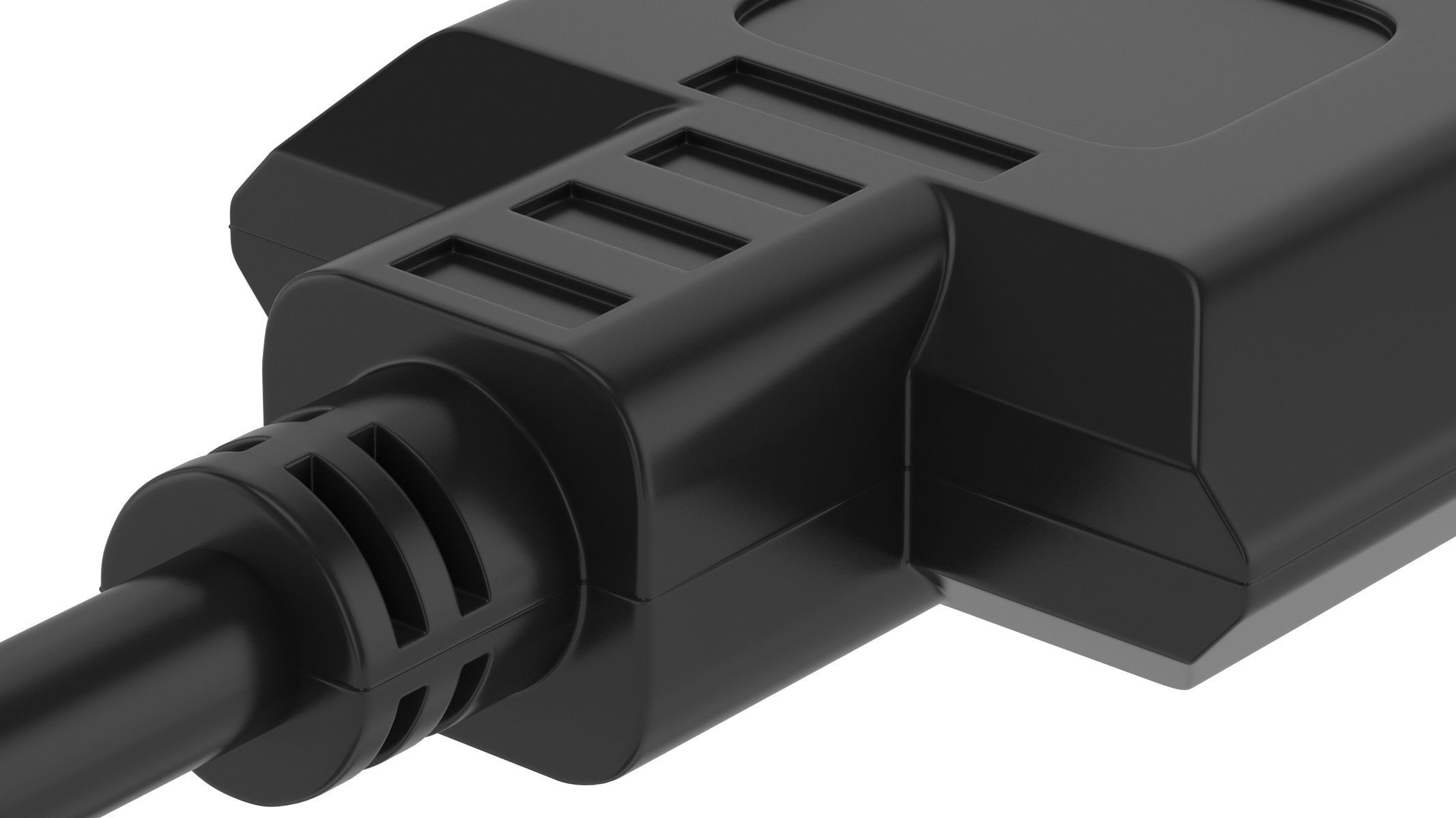 DVI-I Dual Link Female Module 3D model_4