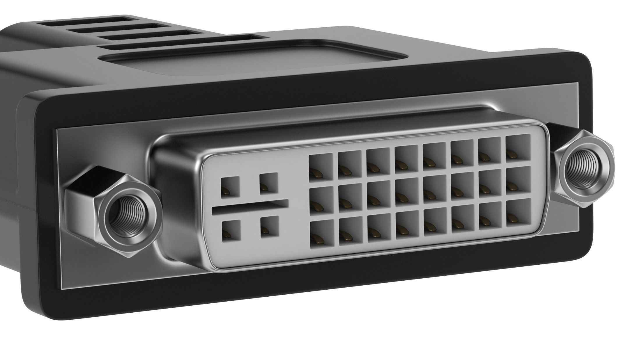 DVI-I Dual Link Female Module 3D model_3