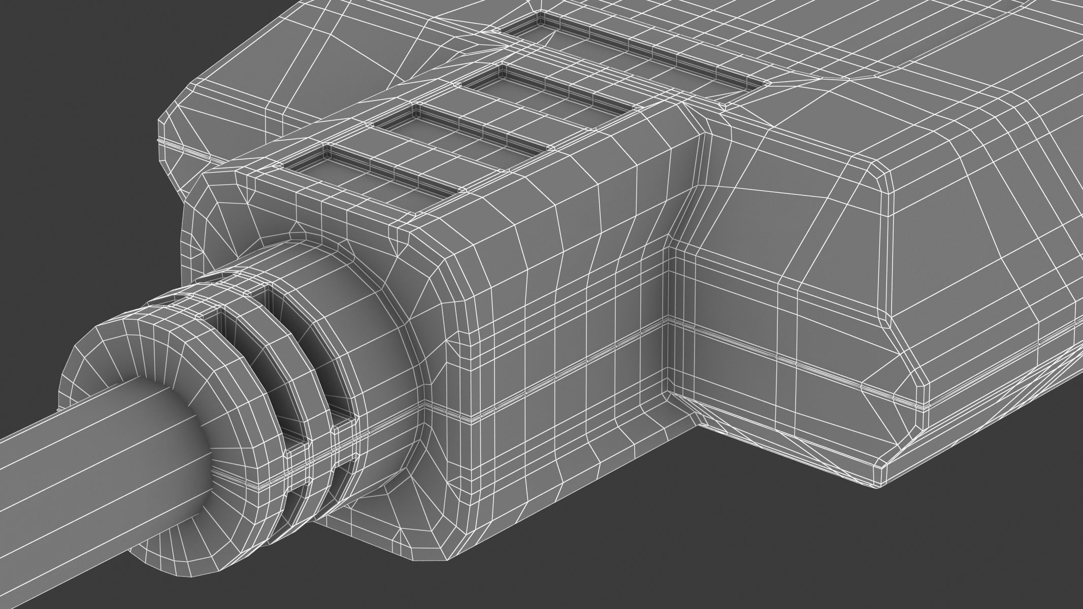 DVI-I Dual Link Female Module 3D model_9