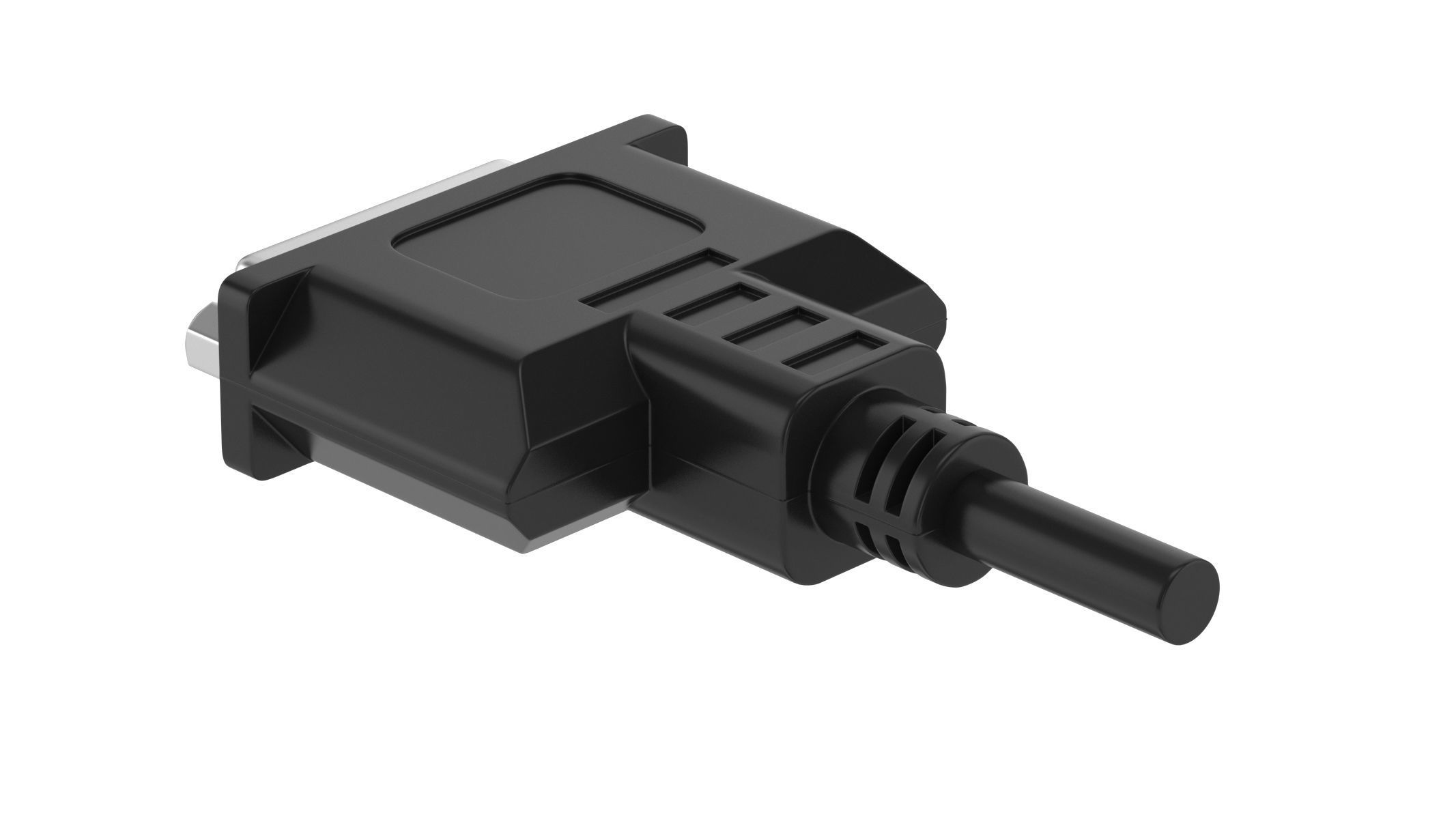 DVI-I Dual Link Female Module 3D model_1