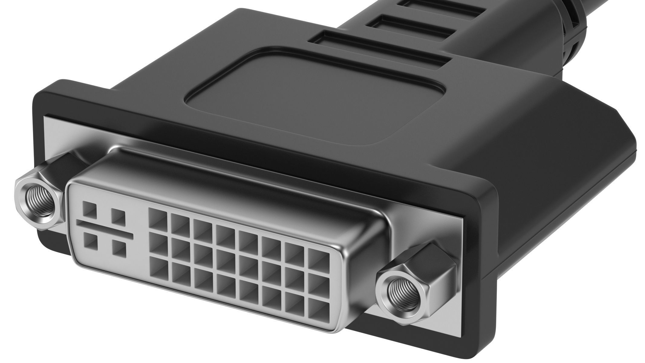 DVI-I Dual Link Female Module 3D model_2
