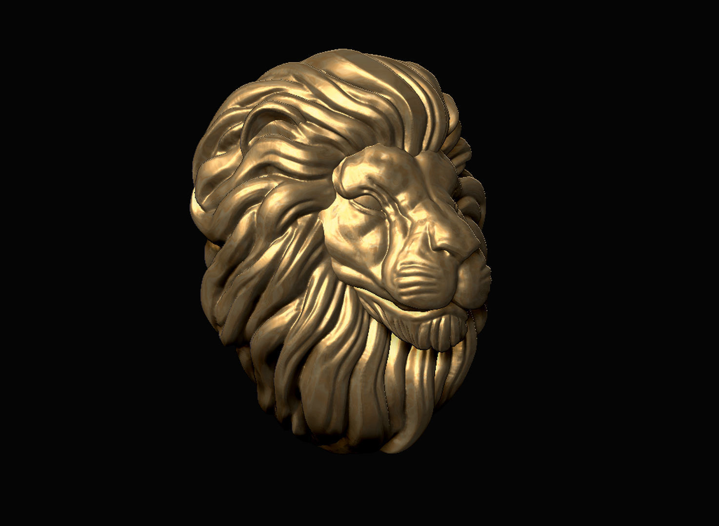 Lion Head 3D print model_2