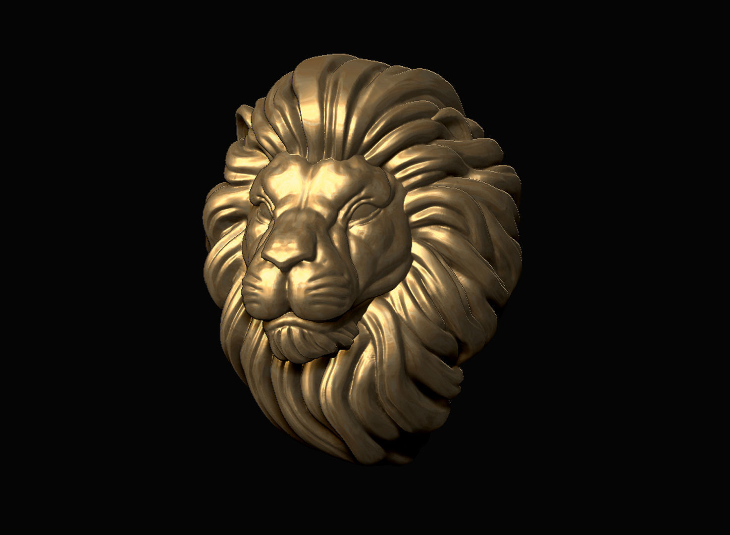 Lion Head 3D print model_1