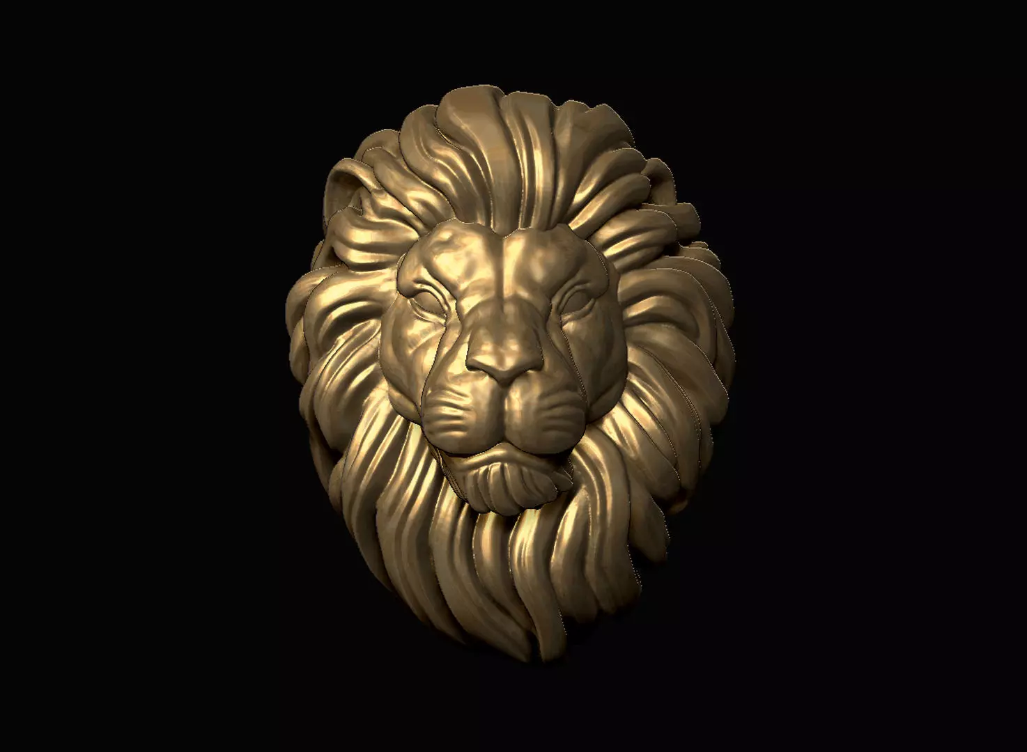 Lion Head 3D print model_0