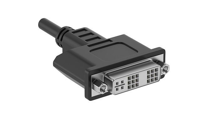 DVI-I Single Link Female Module 3D model