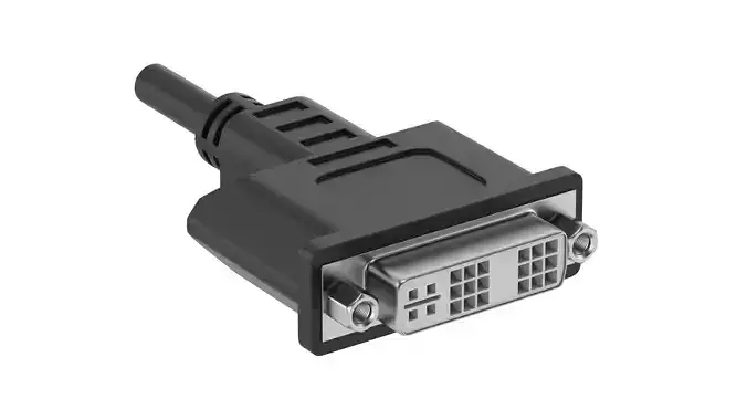 DVI-I Single Link Female Module 3D model