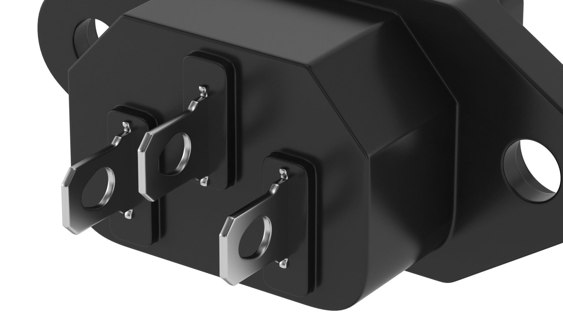 IEC 320 C14 Module 3D model_4