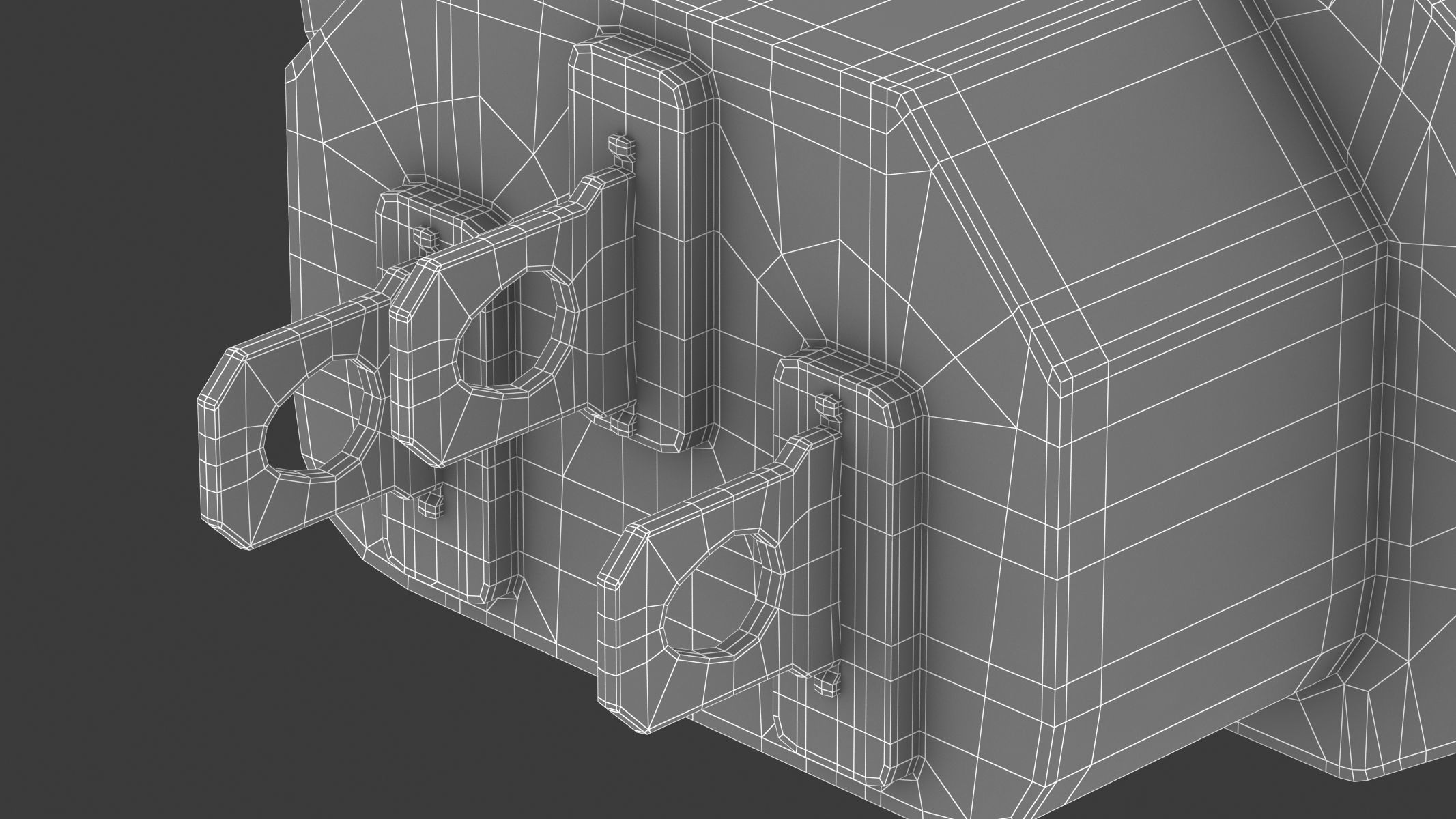 IEC 320 C14 Module 3D model_9