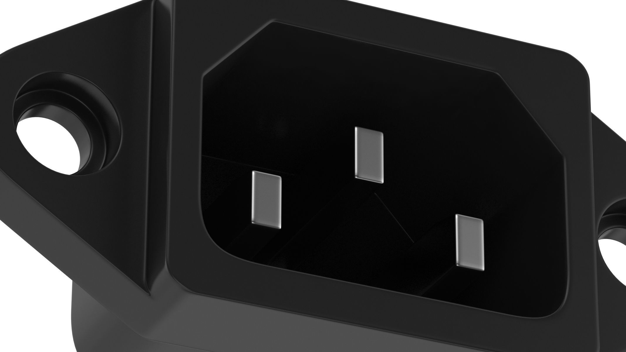 IEC 320 C14 Module 3D model_3