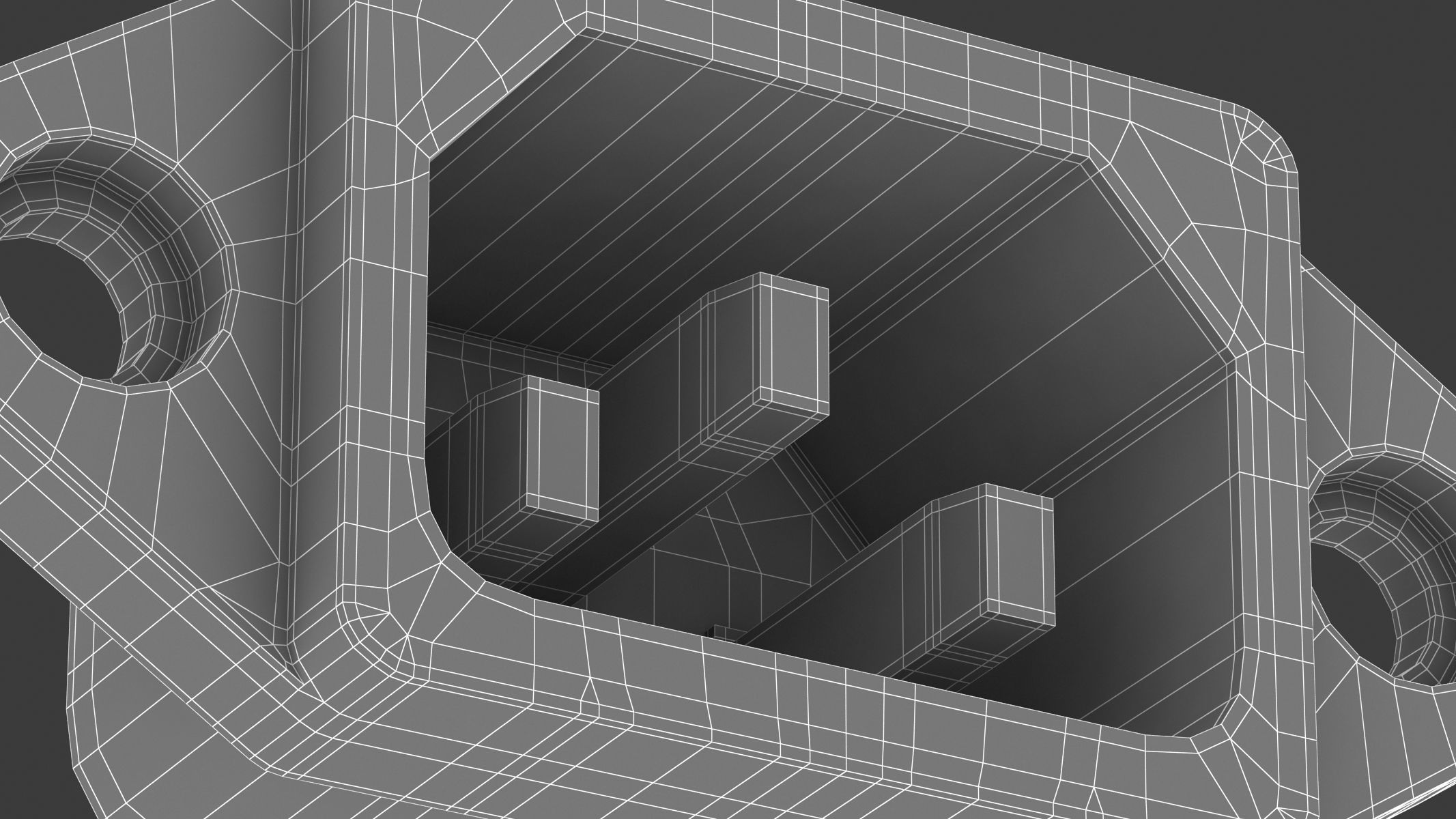 IEC 320 C14 Module 3D model_8