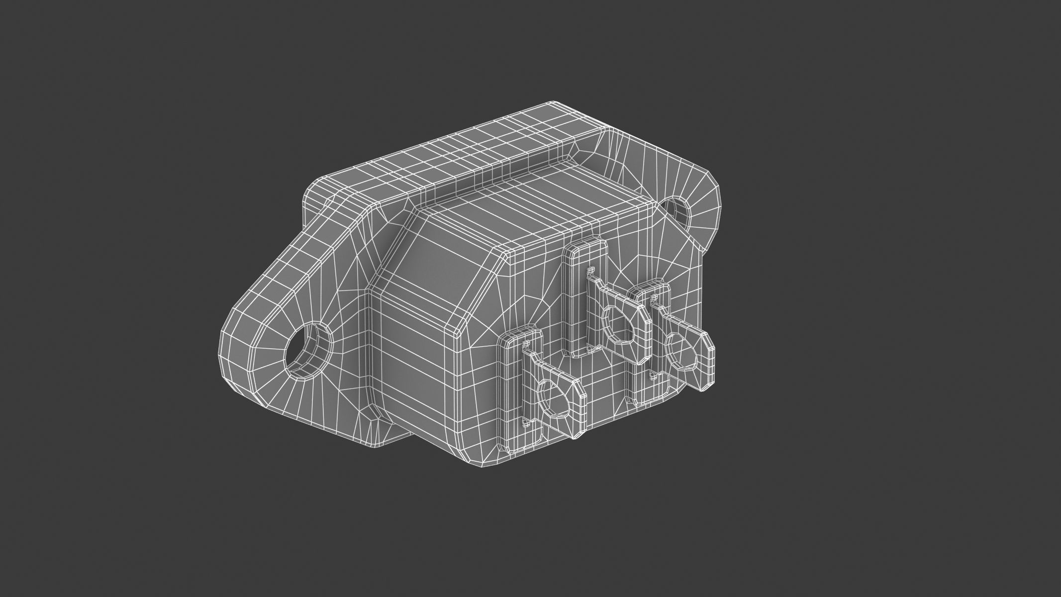 IEC 320 C14 Module 3D model_6