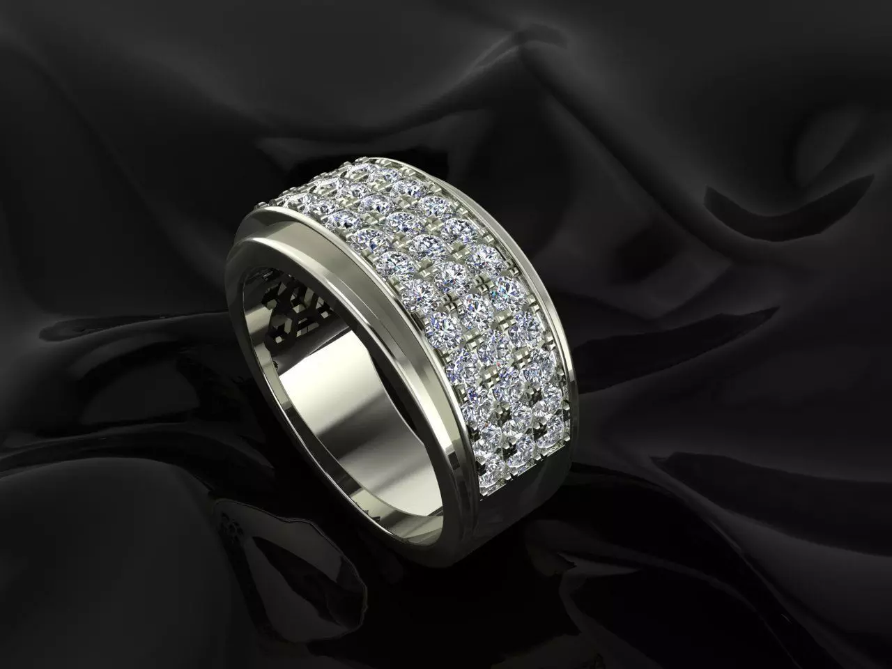 Band ring for men - supper style CG20210001 3D print model_0