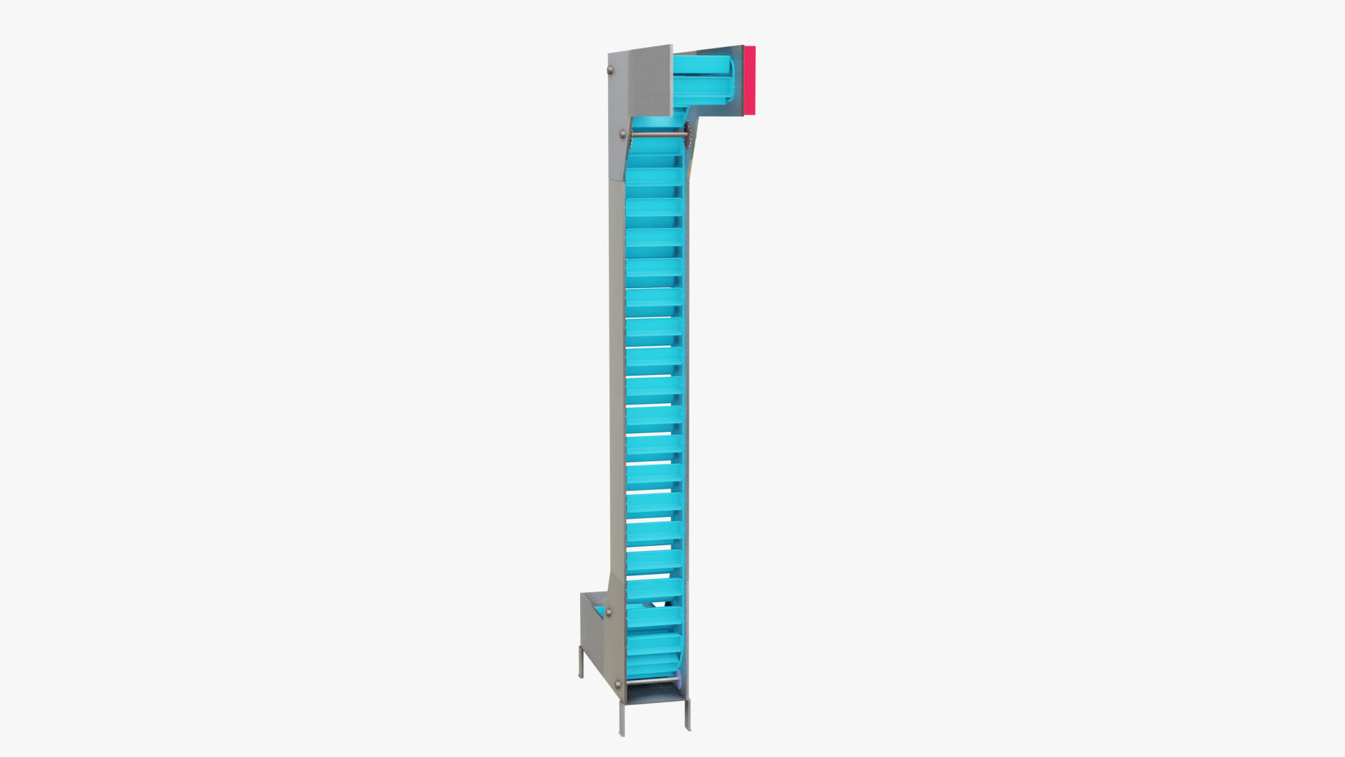 Multi Point Bucket Elevator Modular Low-poly 3D model_8