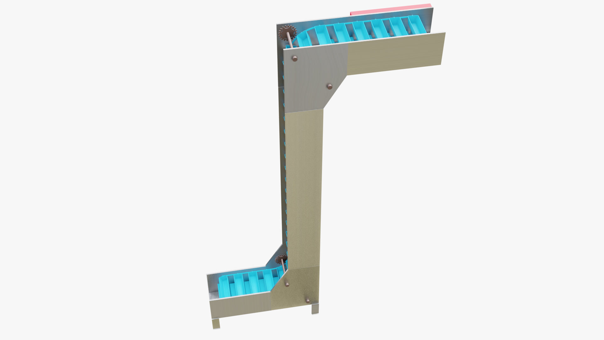 Multi Point Bucket Elevator Modular Low-poly 3D model_5