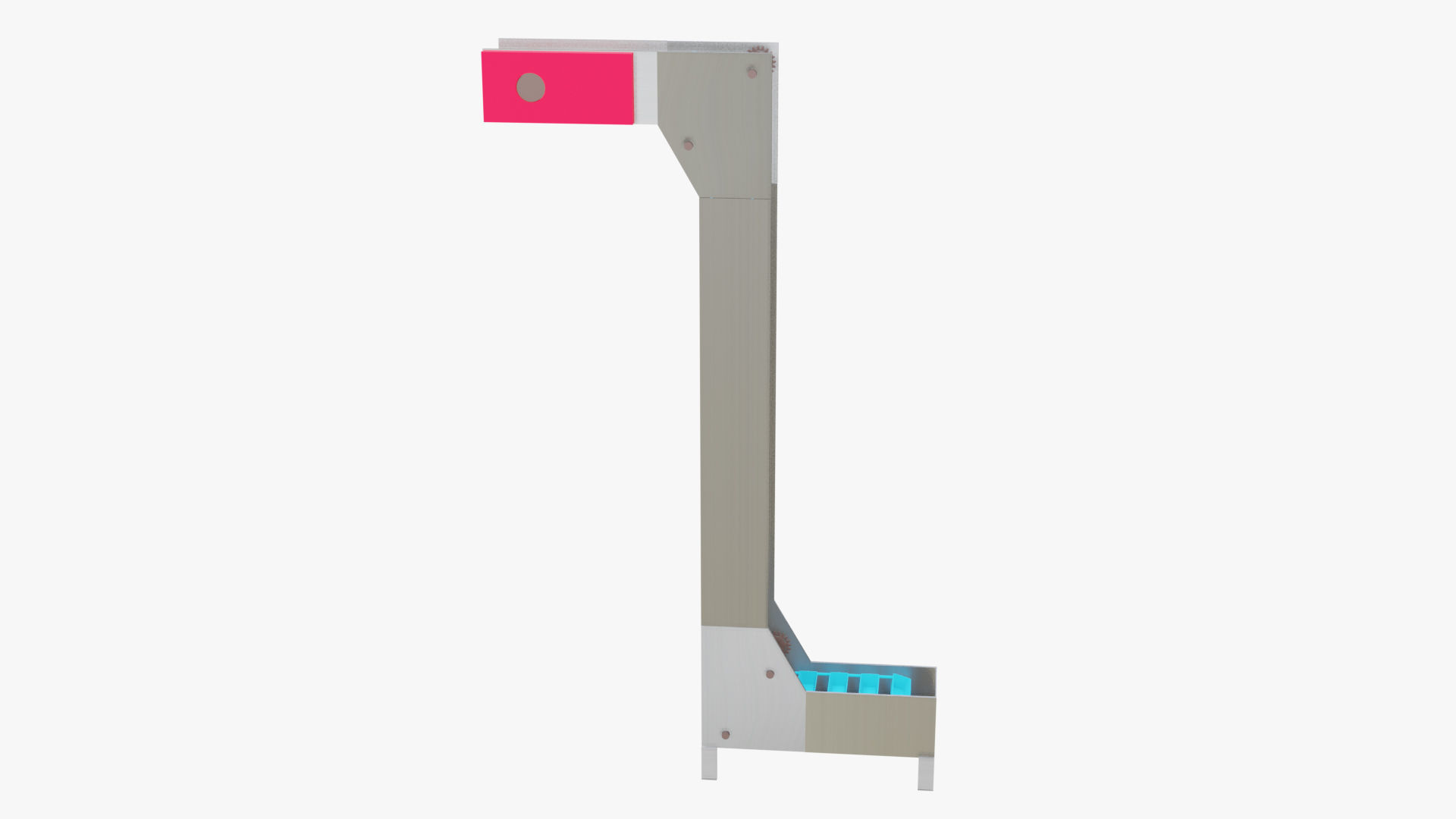 Multi Point Bucket Elevator Modular Low-poly 3D model_2