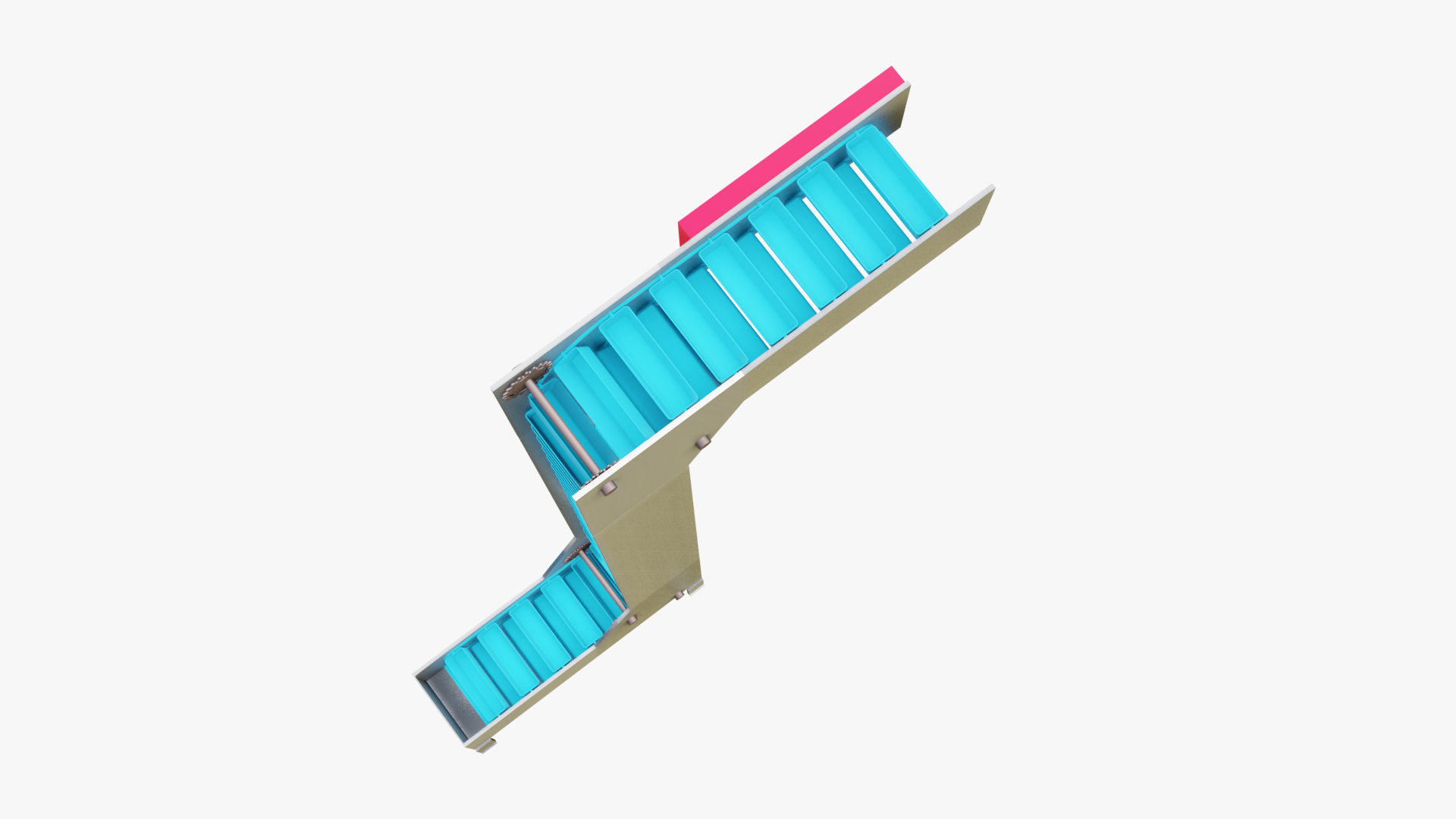 Multi Point Bucket Elevator Modular Low-poly 3D model_6