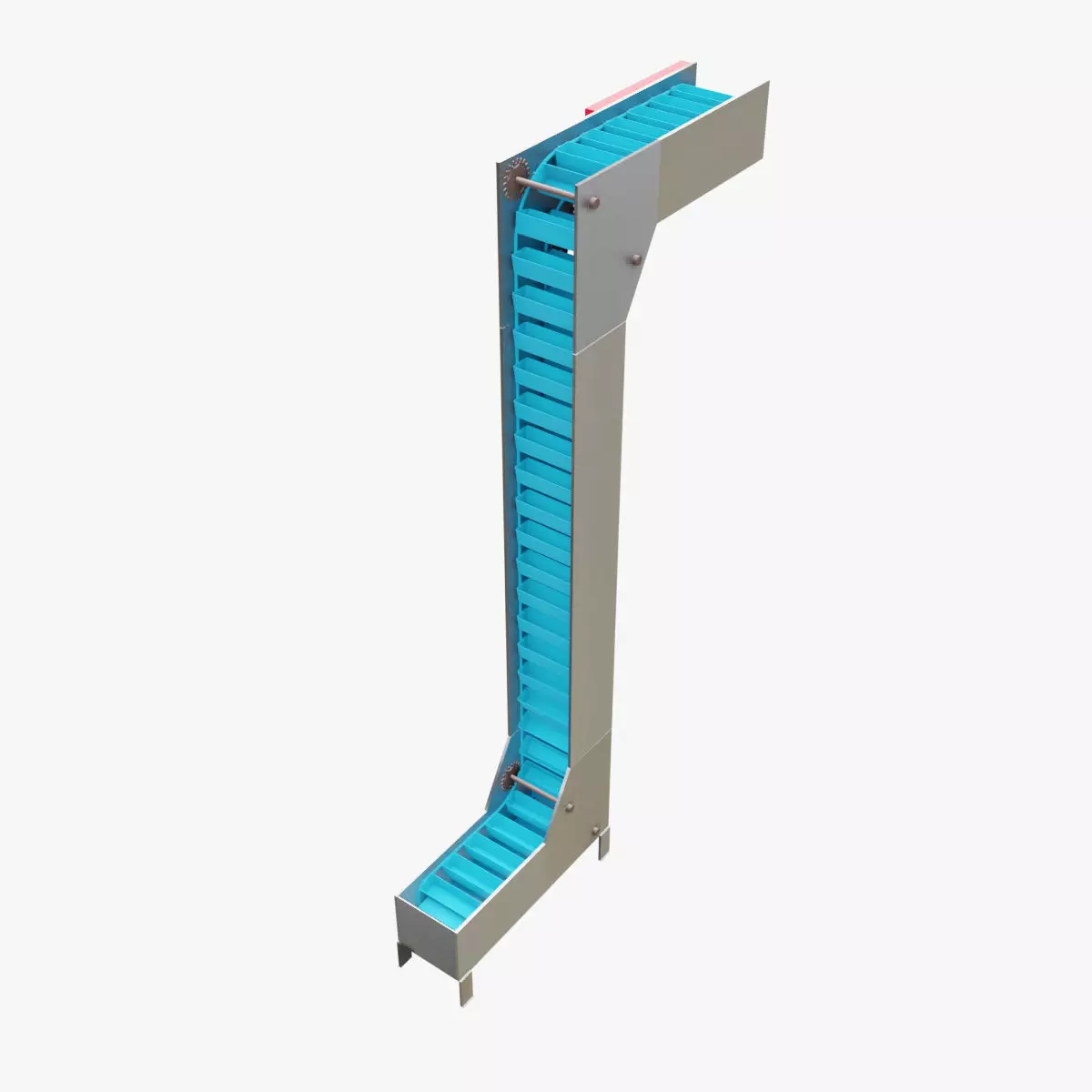 Multi Point Bucket Elevator Modular Low-poly 3D model_0