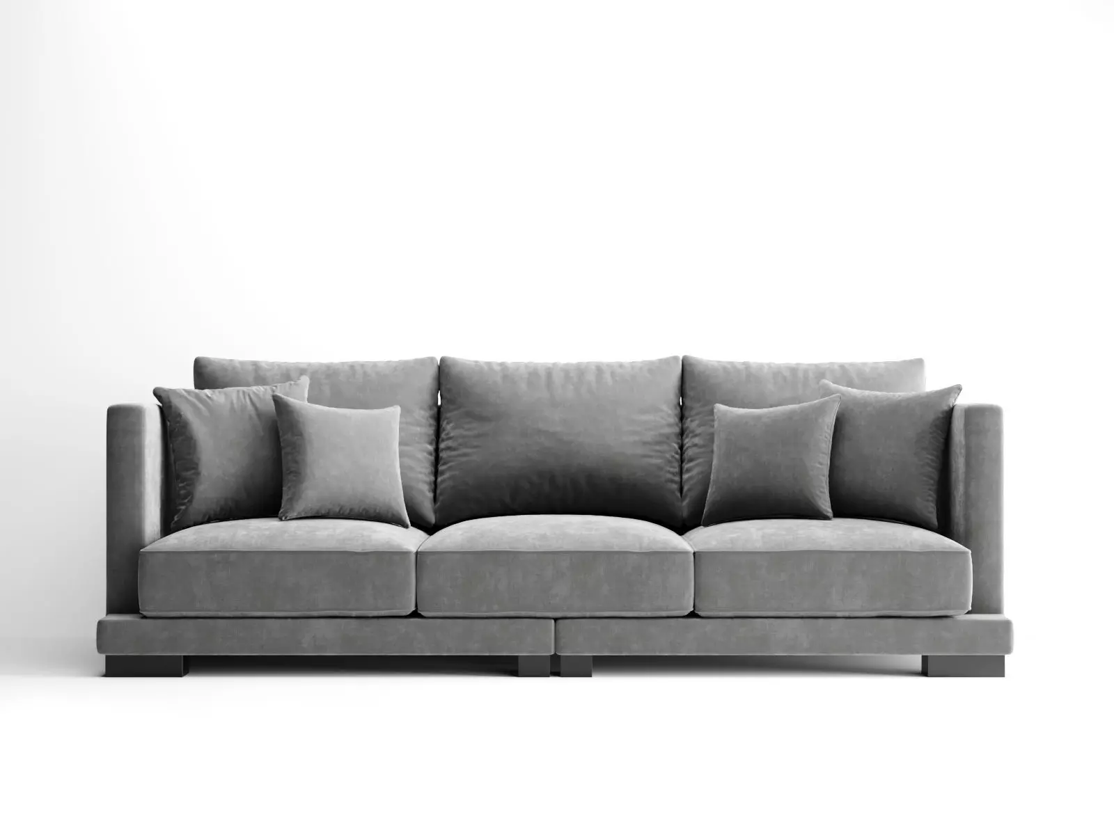 Grey sofa 3D model_0