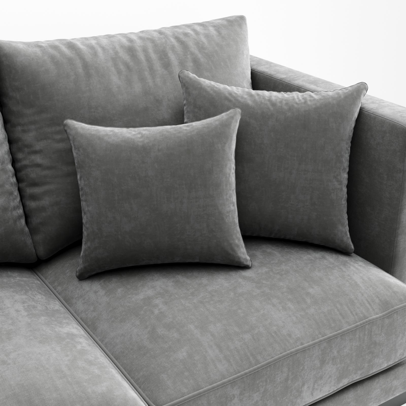 Grey sofa 3D model_2