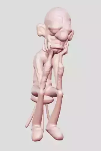 old man Depressed 3D print model