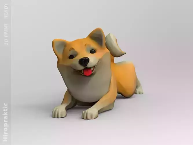 Doggie Shiba-inu 03 statuette 3D print model