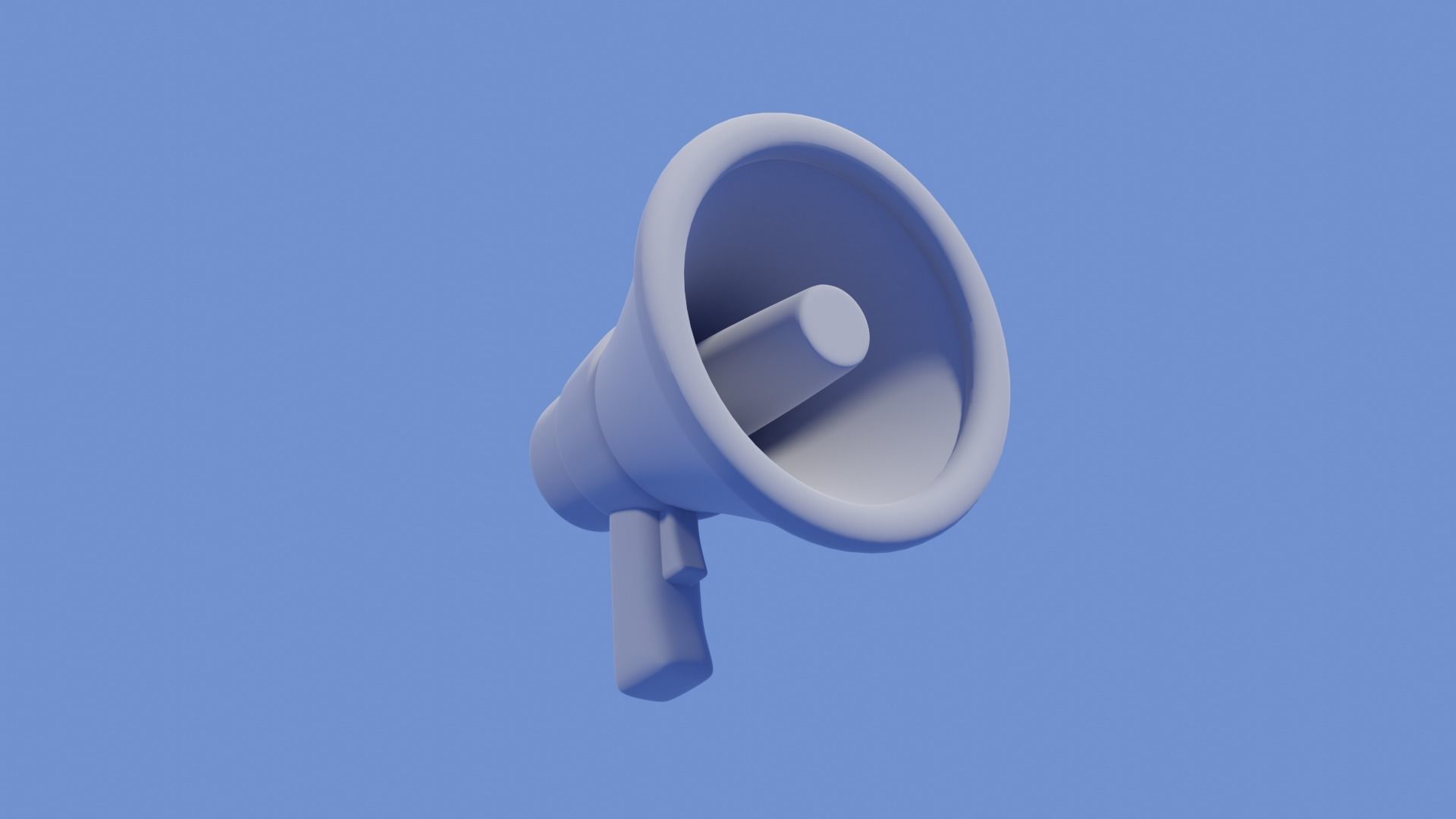 Cartoon Megaphone microphone  speaker  Low-poly 3D model_4