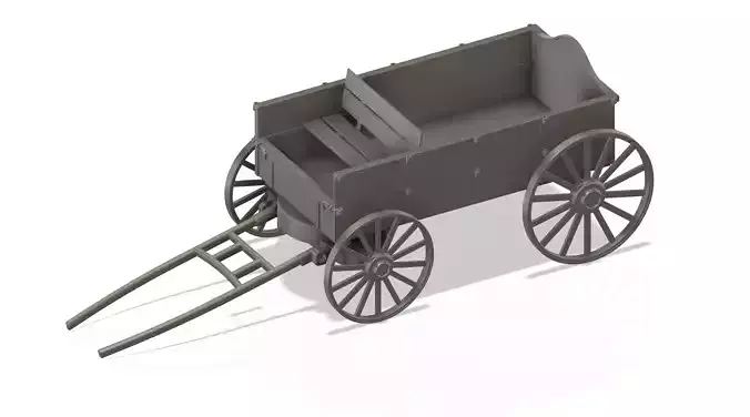 Prairie Wagon STL for resin 3d-printing 3D print model