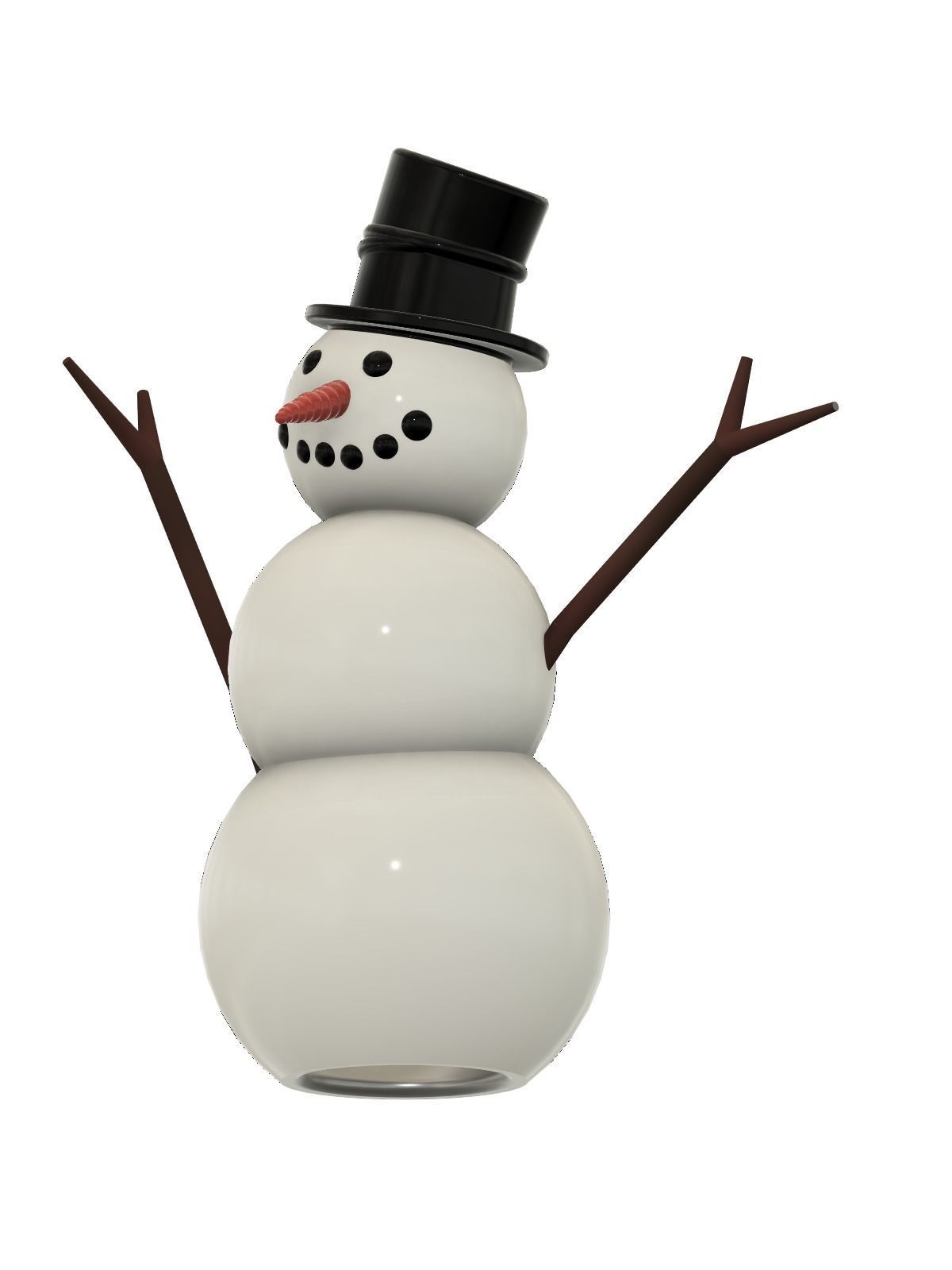 Snowman for resin 3d-printing Free 3D print model_1