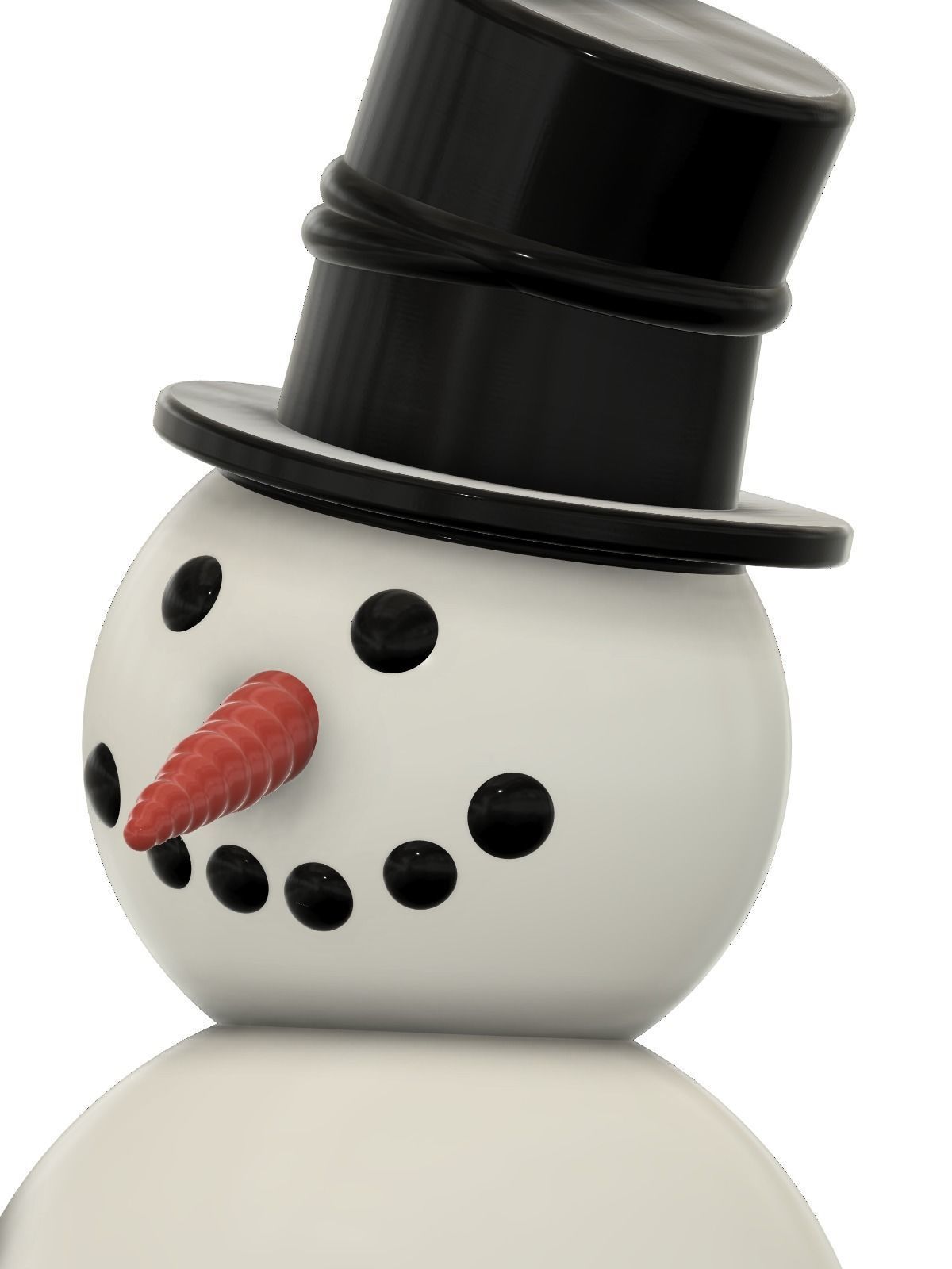 Snowman for resin 3d-printing Free 3D print model_3