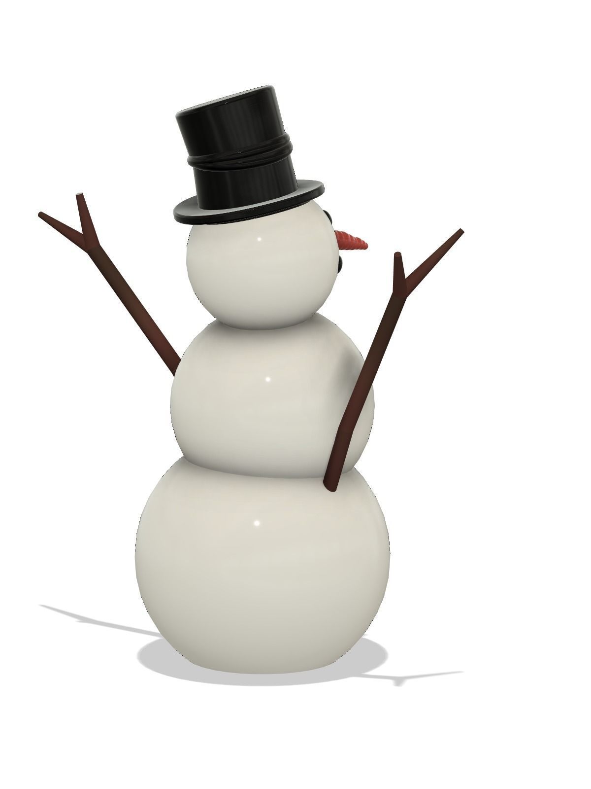 Snowman for resin 3d-printing Free 3D print model_2