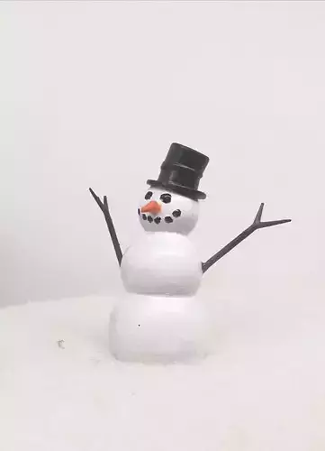 Snowman for resin 3d-printing Free 3D print model