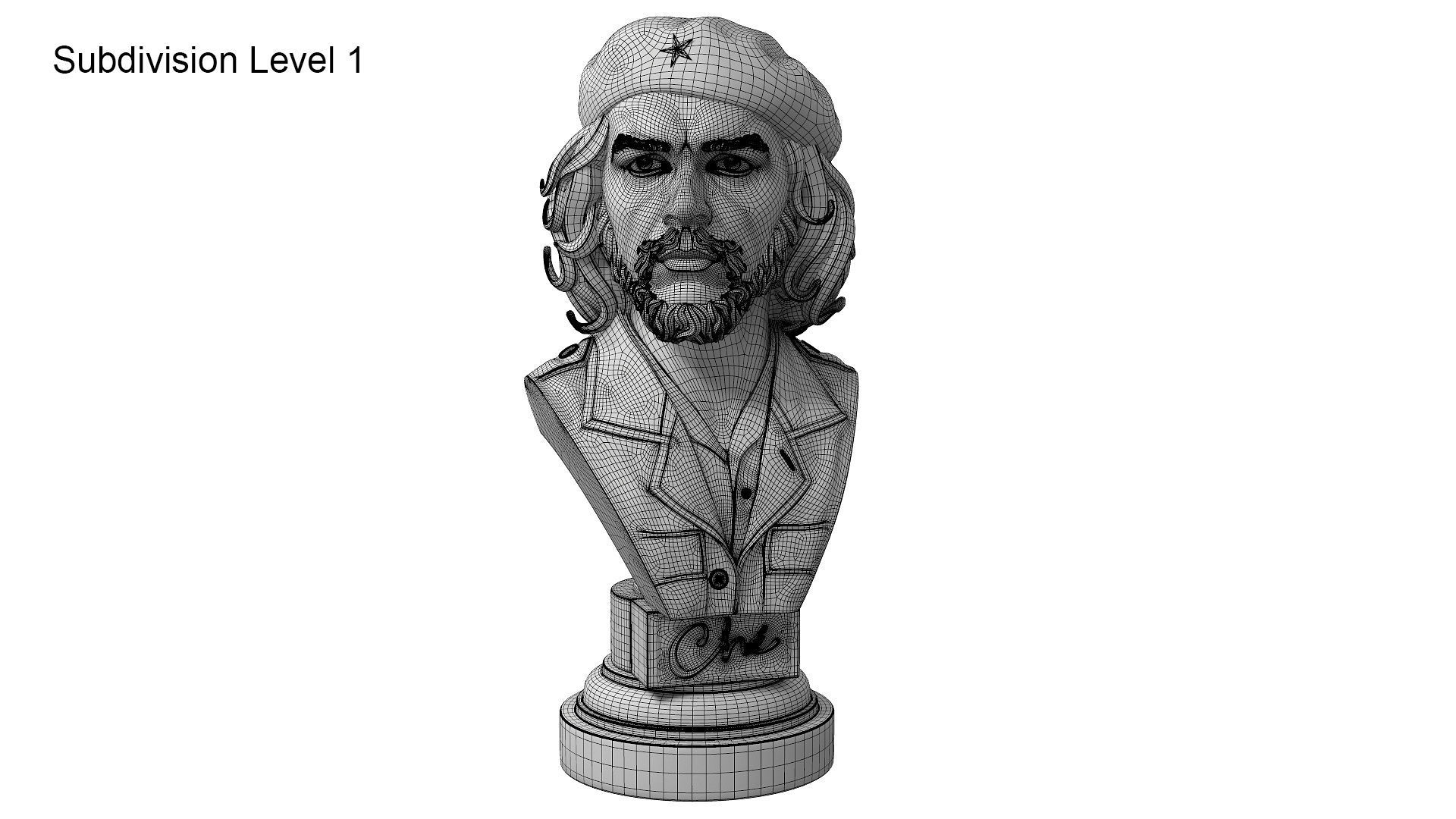 Che Guevara Low-poly 3D model_14